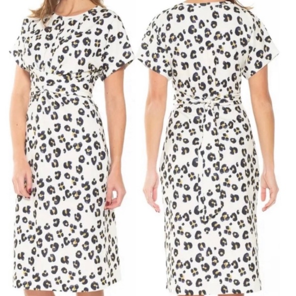Alexia Admor Dresses & Skirts - ✨ALEXIA ADMOR TIE WAIST CHEETAH PRINT DRESS SIZE LARGE